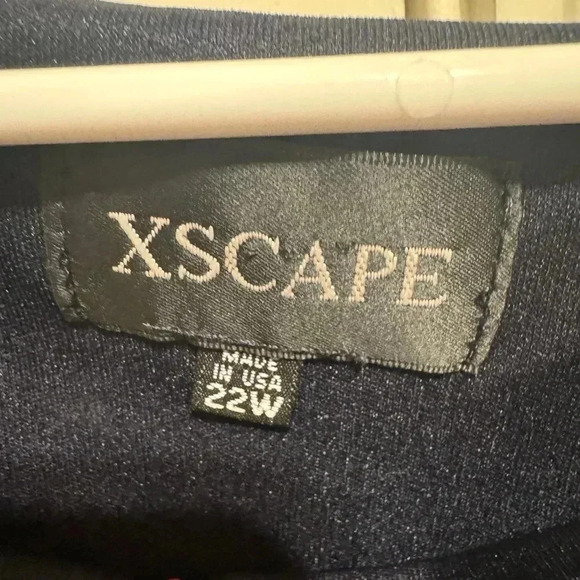 Xscape Formal Plus Size Navy Blue Dress Sz 22W - Picture 6 of 13